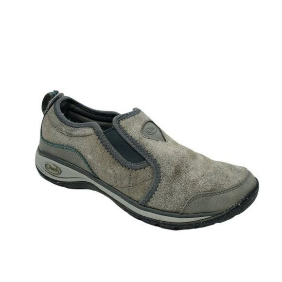 Chaco Womens Grandeur Kendry Gray Slip-On Shoes Size 7 Suede Upper Rugged READ - Picture 11 of 11